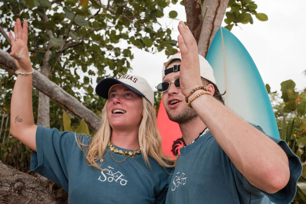 Embroidered Vintage Tee Pebble Blue