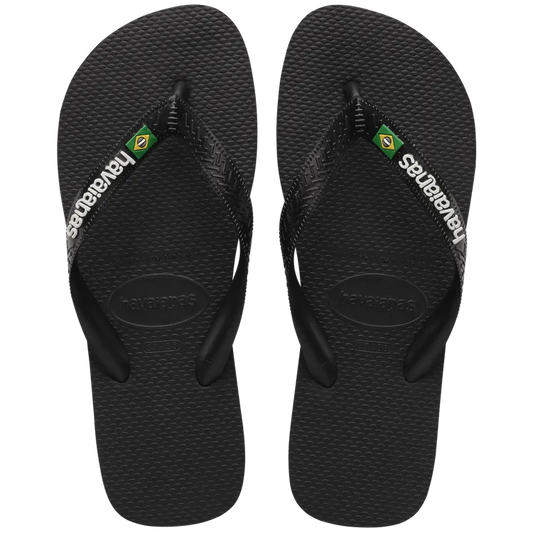 Havaianas Brazil Logo Black Sandal Men