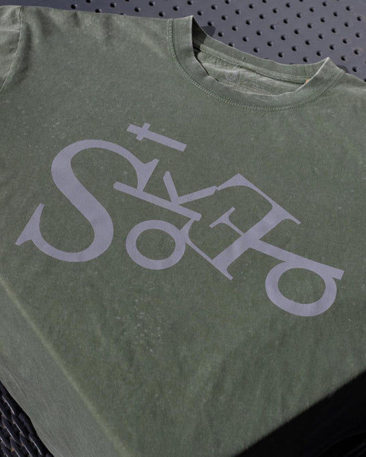 Mineral Wash T-Shirt Stoked Oversized Logo