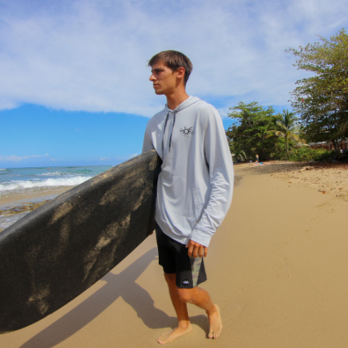 Men's Helm Hoodie Light Grey