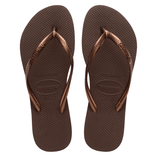 Havaianas Slim Sandal Dark Brown Metallic