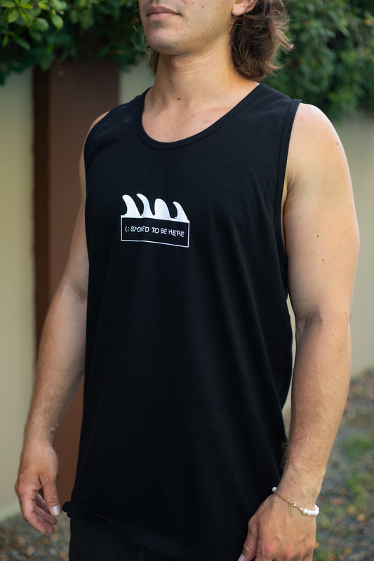 stoked to be here - men's tank top