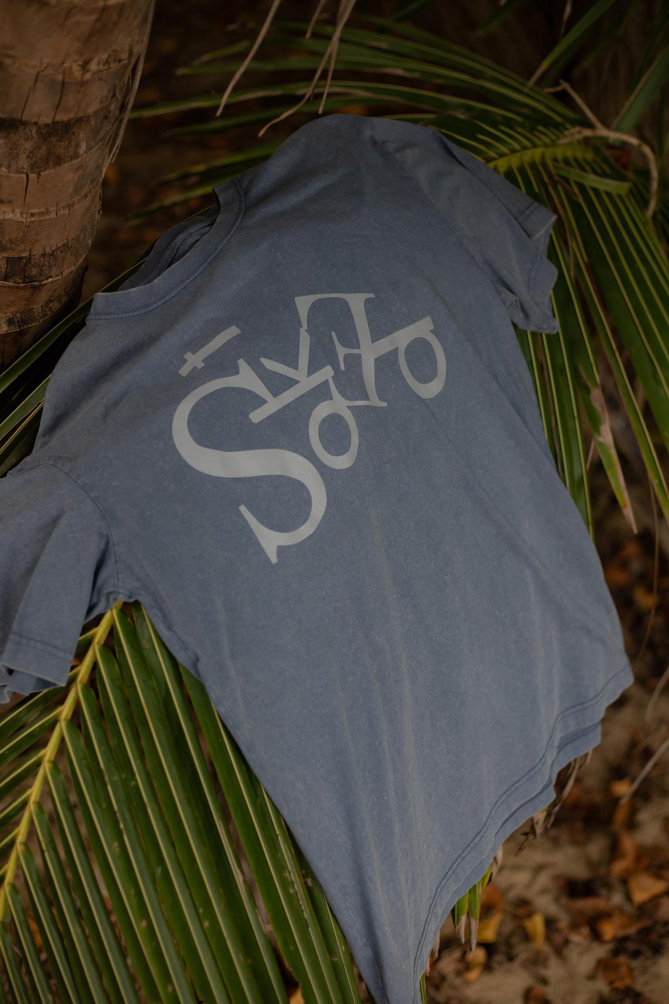 Mineral Wash T-Shirt Stoked Oversized Big Logo