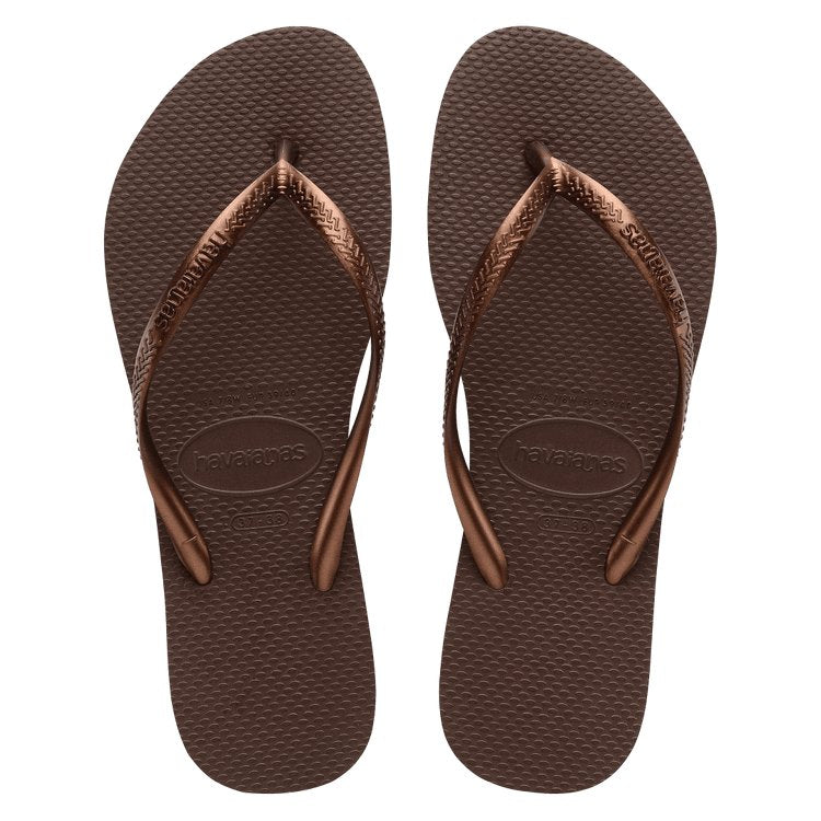 Havaianas Slim Sandal Dark Brown Metallic - stoked: Xpresso your surf.